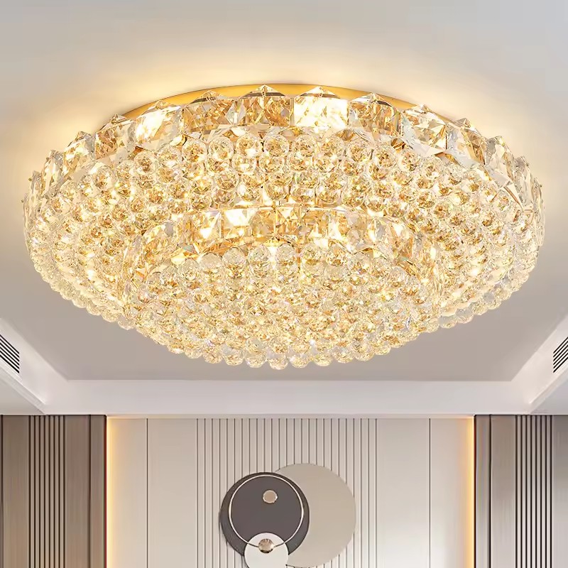 Coffee Quality Control - Hotel Apartment Gold Runde Deckenleuchte Kristall-Lampe